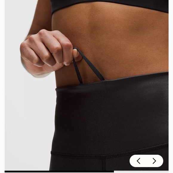 “Lululemon””Wunder Train Hi-Rise Leggings” SZ 4. Like New. FOIL SHIMMER BLACK - Picture 7 of 10